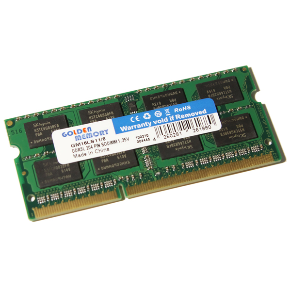 

Оперативная память Golden Memory SO-DIMM DDR3L 1600MHz 8GB (GM16LS11/8)