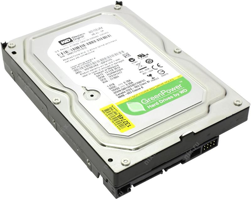 

Накопитель HDD SATA 1.0TB WD AV-GP 64MB (WD10EURX) - Refubrished