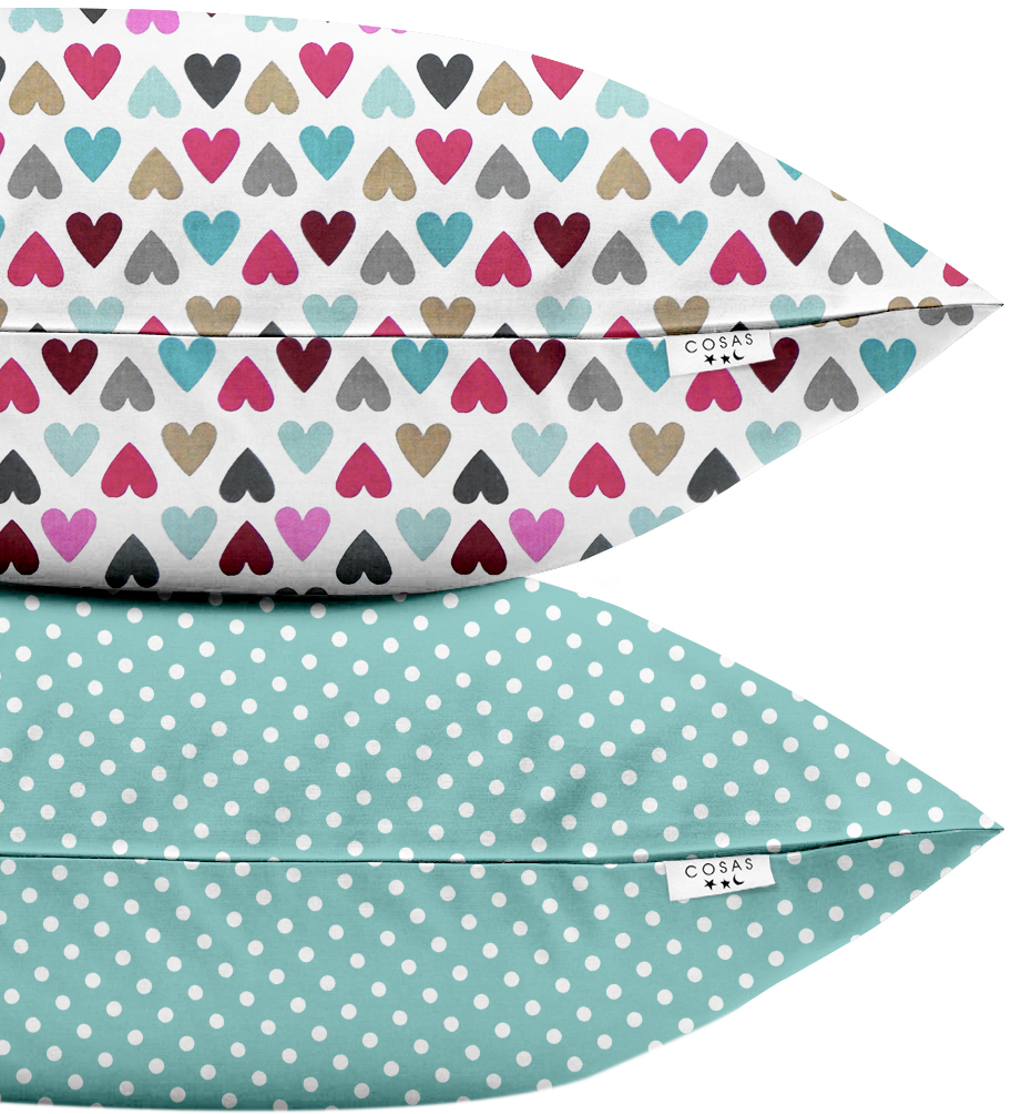 

Набор наволочек Cosas Set Pillow Love Dots Mint 50х70 2 шт
