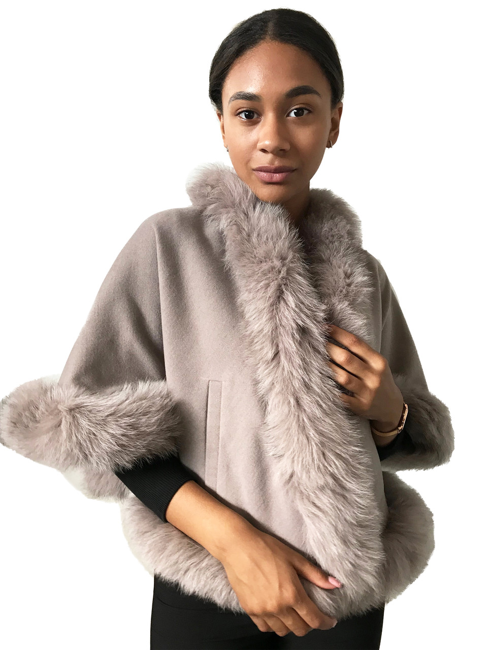 

Пончо Кейп Пальто RizhikOva 45 см Beige One size RO-1454