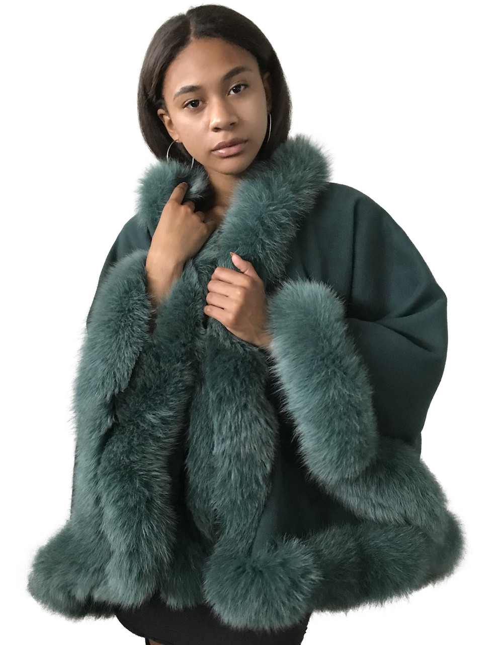 

Пончо Кейп Пальто RizhikOva 65 см Green One size RO-1461