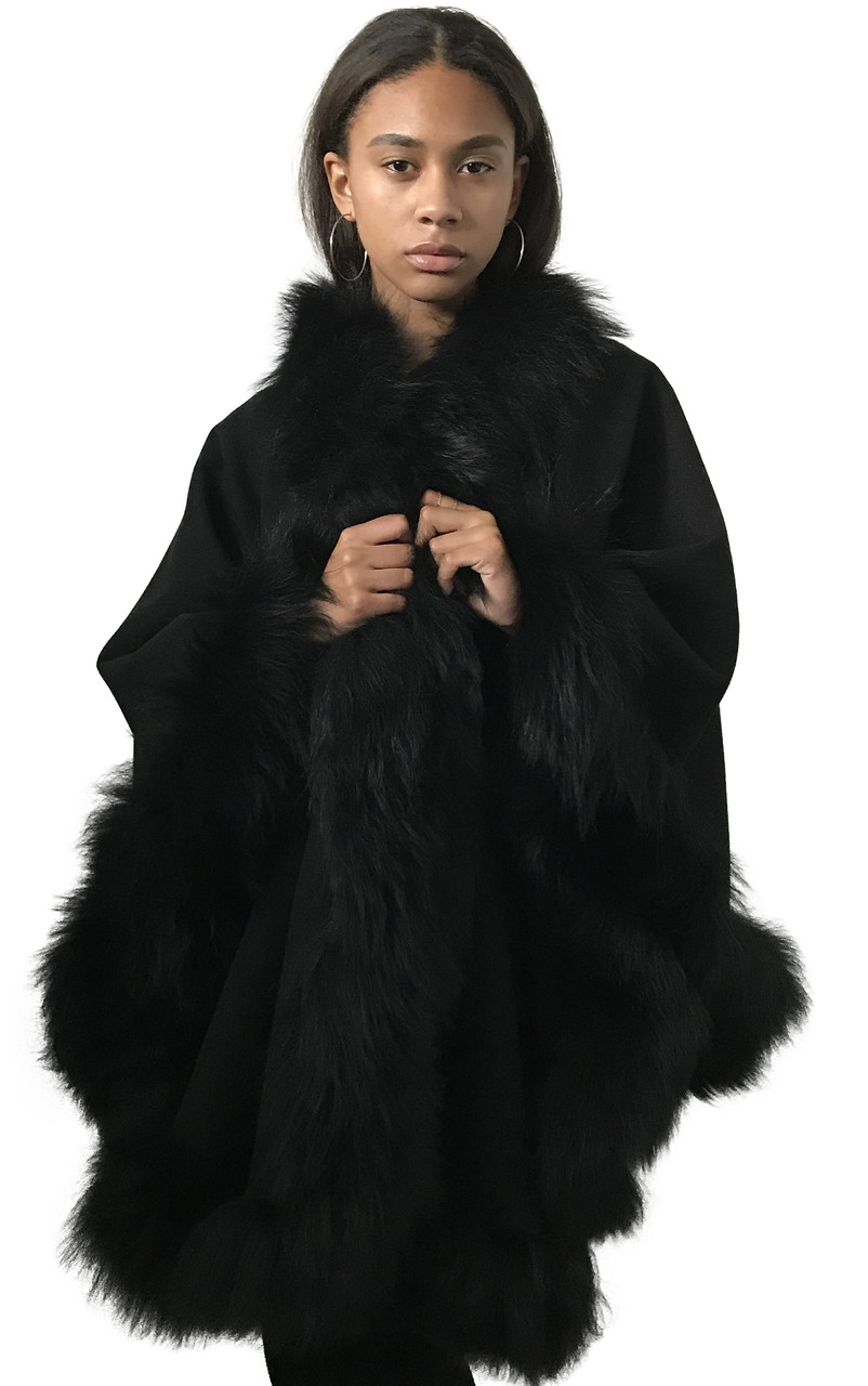 

Пончо Кейп Пальто RizhikOva 85 см Black One size RO-1418