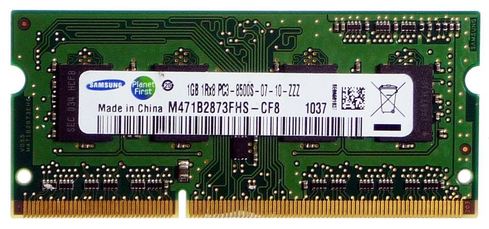 Оперативная память Samsung SAMSUNG 1GB (1*1GB) 1RX8 PC3-8500S-7 DDR3 ...