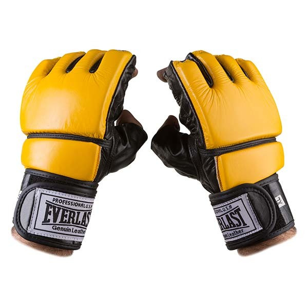 

Перчатки для единоборств желтые Everlast, MMA, кожа, размер Xl