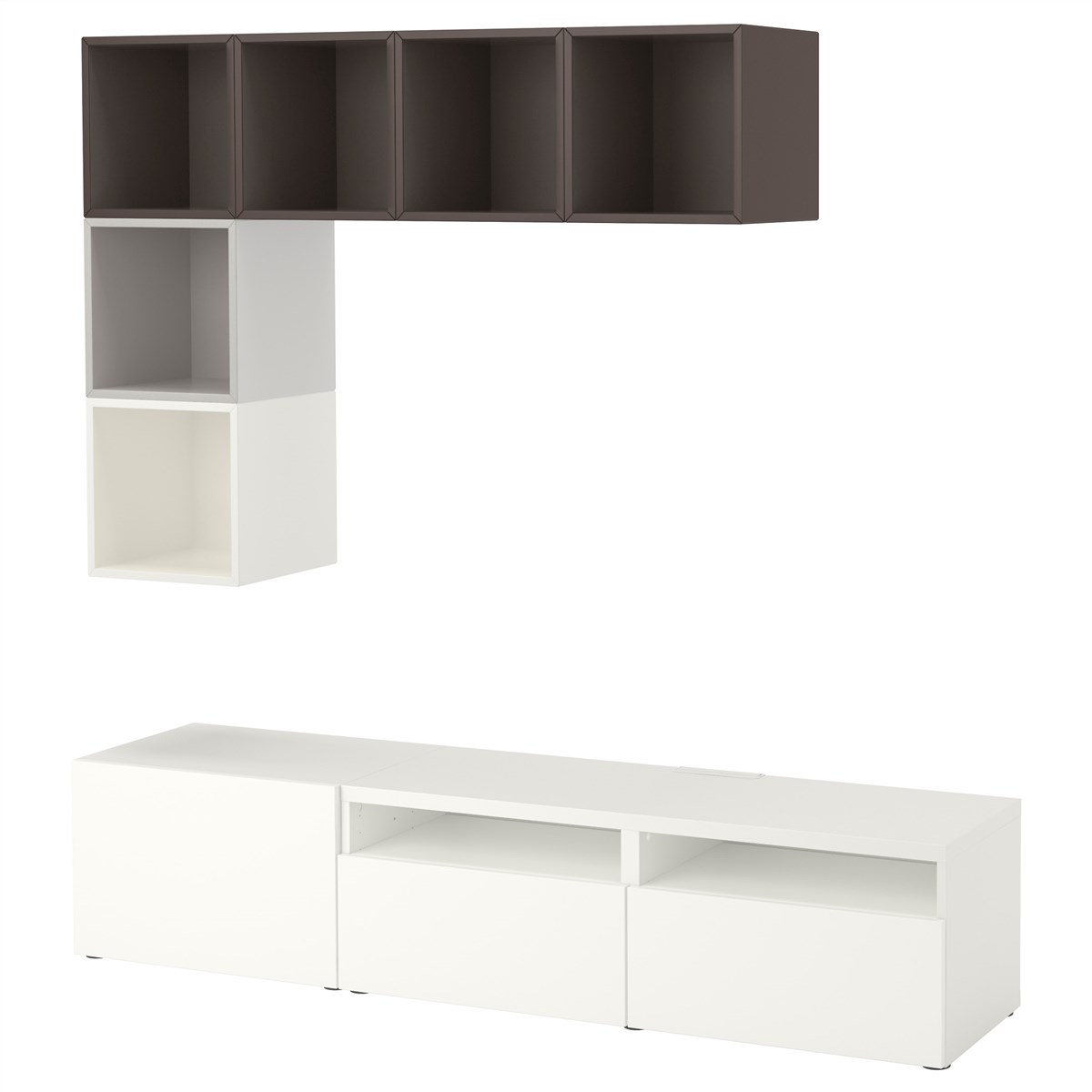

Комбинация для ТВ IKEA БЕСТО / ЭКЕТ белый/светло-серый 391.927.48