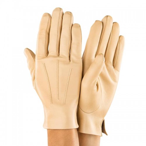 

Перчатки мужские GlovesUA Итальянская кожа мод.90 р.10 бежевые (три полоски)