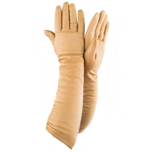 

Перчатки женские длинные GlovesUA Итальянская кожа мод.052-48 р.8 кэмл
