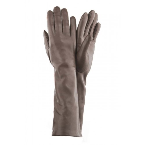 

Перчатки женские длинные GlovesUA Итальянская кожа мод.052-40 р.6.5 тауп