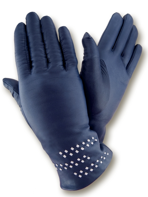 

Перчатки женские GlovesUA Итальянская кожа мод.193 р.8 темно синий