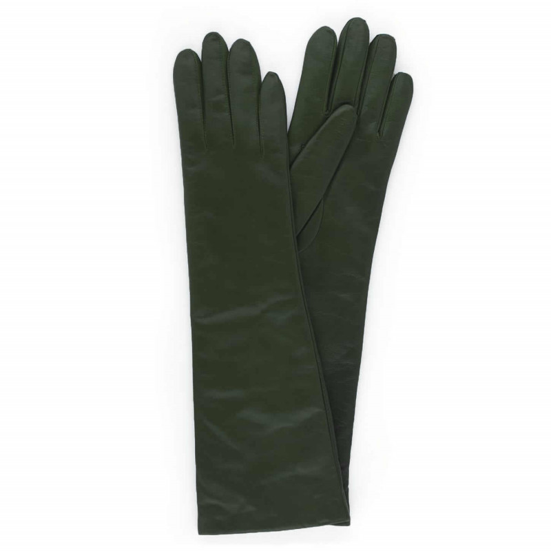 

Перчатки женские длинные GlovesUA Итальянская кожа мод.052-40 р.6,5 эвкалипт