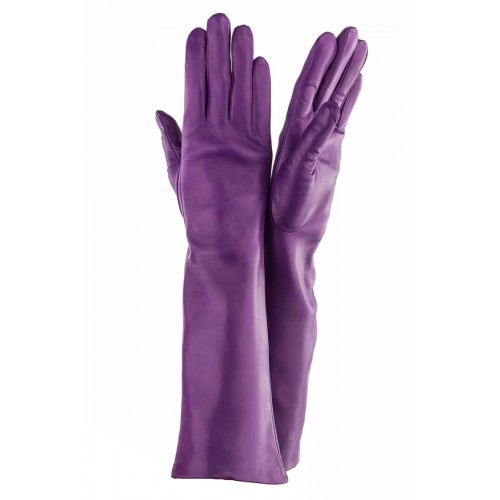 

Перчатки женские длинные GlovesUA Итальянская кожа мод.052-40 р.6 виноград