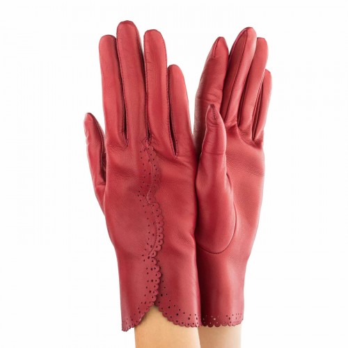 

Перчатки женские GlovesUA Итальянская кожа мод.82 р.6 вишня