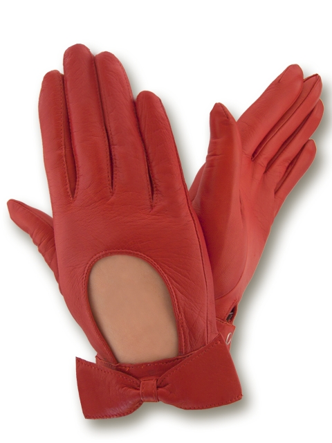 

Перчатки женские автомобильные GlovesUA Итальянская кожа мод.253 р.8 красные