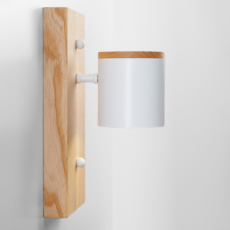 

Настенный светильник Gaff Wooden Light White