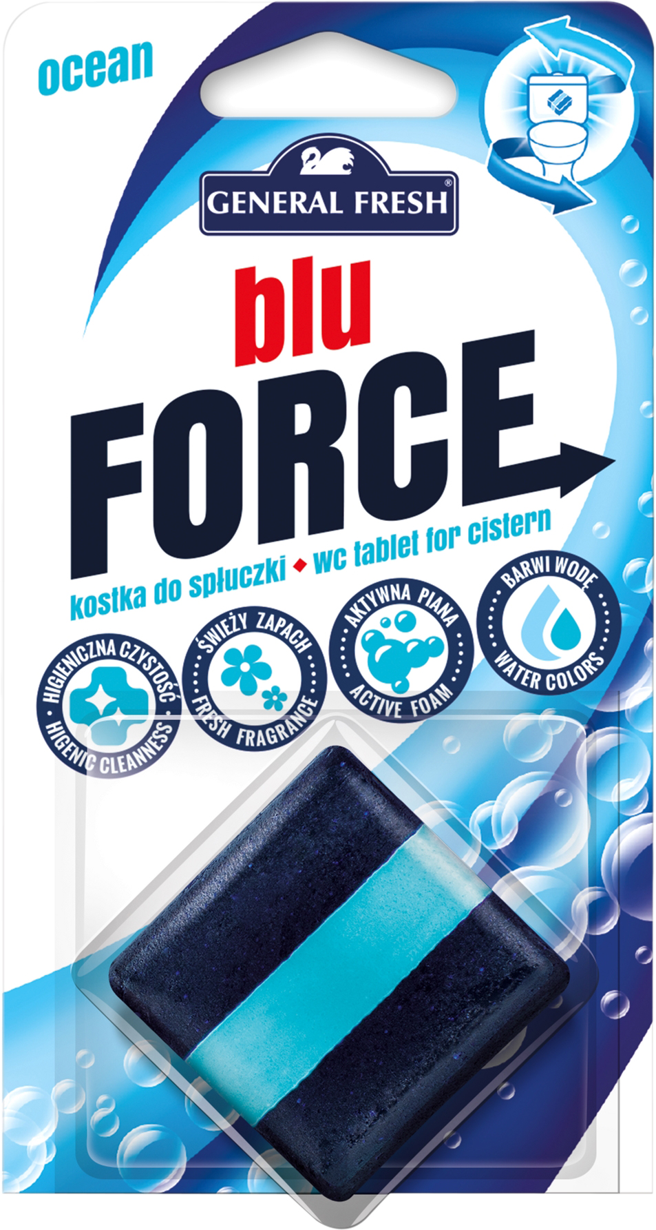 

Упаковка кубиков в бачок General Fresh BLU Force Море 20 шт х 50 г