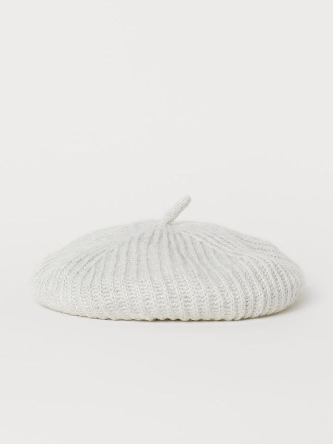 

Берет текстурной вязки H&M 0677738 One size Белый