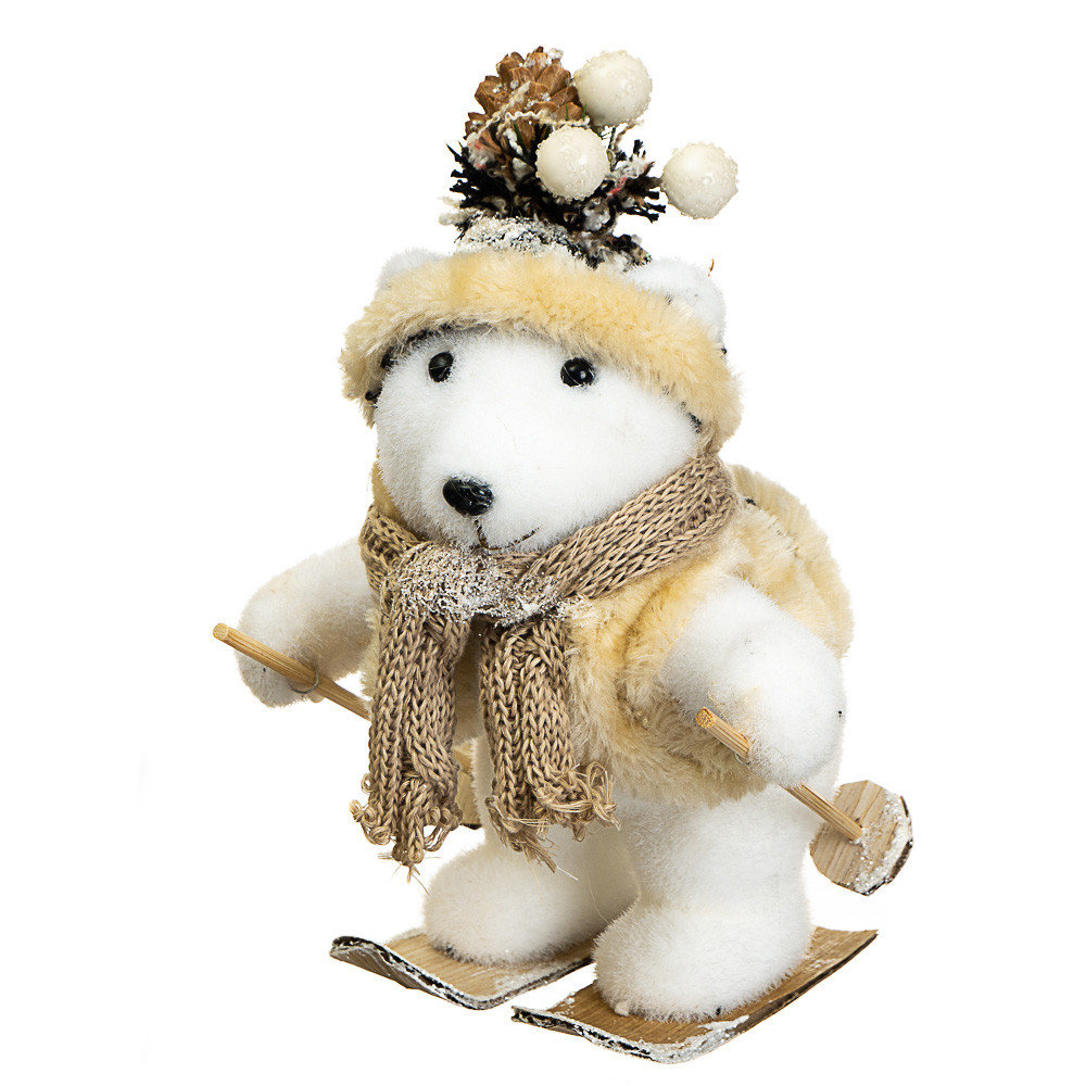 

Новогодняя игрушка "Медвежонок на лыжах" h=28 см 012NS