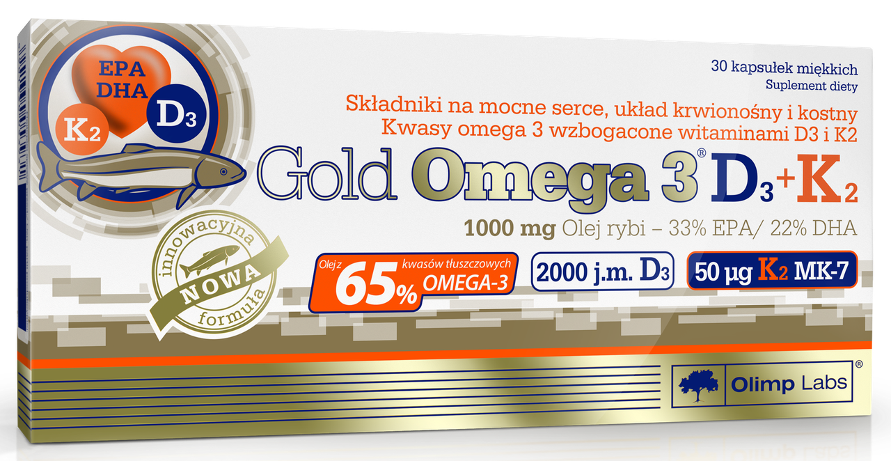

Витамины Olimp Sport Nutrition Gold Omega-3 D3+K2 30 капсул (4384301831)