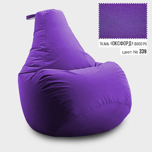 

Бескаркасное кресло мешок груша Coolki XL 85x105 Фиолетовый (Оксфорд 600D PU)