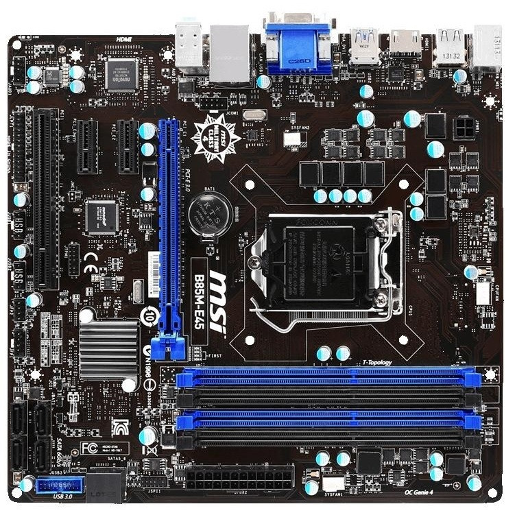 MSI B85M-E45 Socket 1150 Intel B85 OEM Refurbished – фото, отзывы