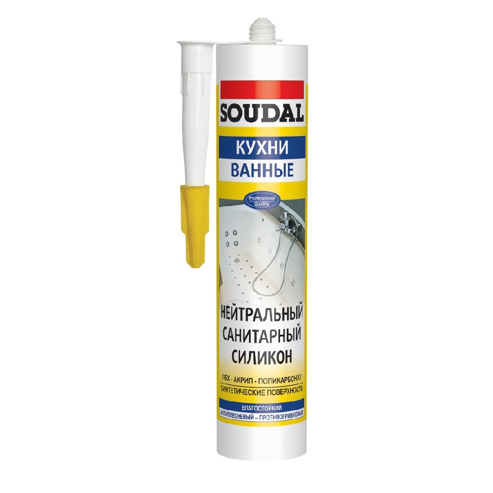 

Нейтральный Санитарный Силикон Белый 300 мл SOUDAL