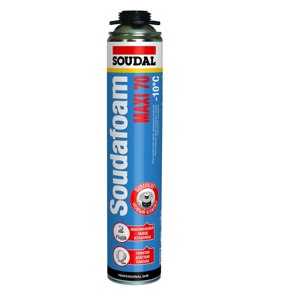 

Зимняя Пистолетная Монтажная Пена 870 мл Soudafoam Maxi 70 Winter
