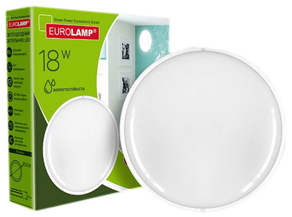 

Светильник промышленный EUROLAMP LED 18 Вт 5500 K для ЖКХ (LED-NLR-18/55(P))