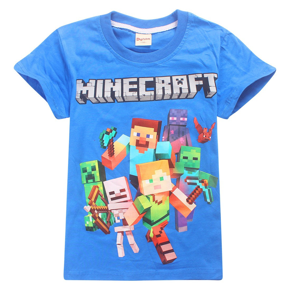 

Футболка Minecraft Летние каникулы синяя 130 см