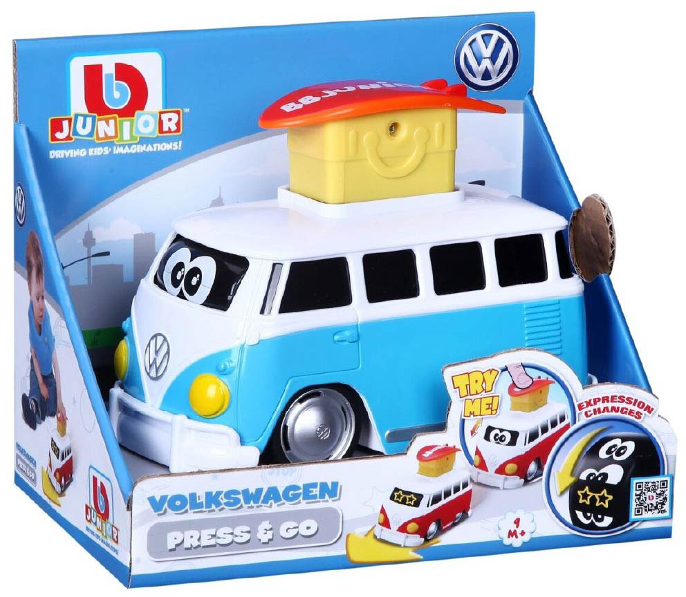 

Машинка BB Junior Volkswagen Samba Poppin bus синяя (16-85110)