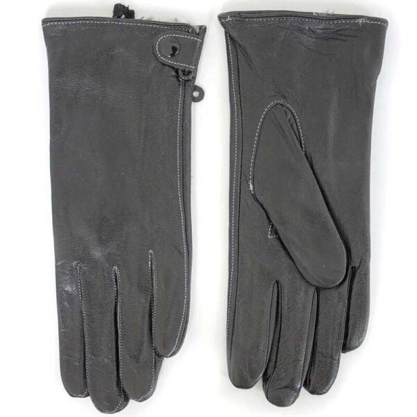 

Женские кожаные перчатки Shust Gloves чёрные 371s1 S