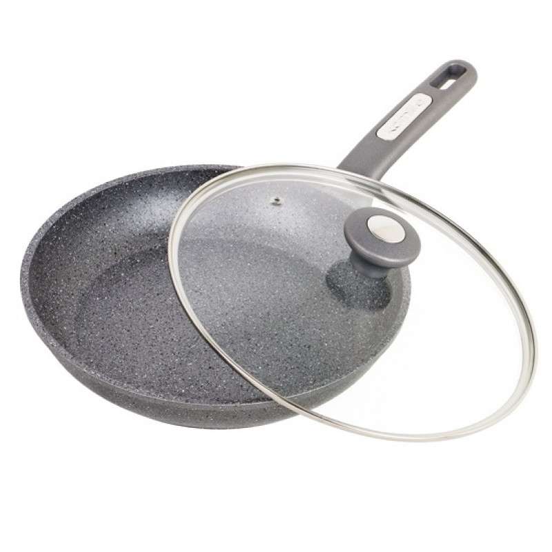 

Сковорода 28см с крышкой и гранитным покрытием 4273GR Kamille