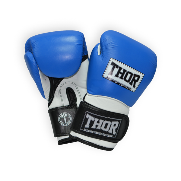 

Перчатки боксерские THOR PRO KING 10oz PU сине-бело-черные