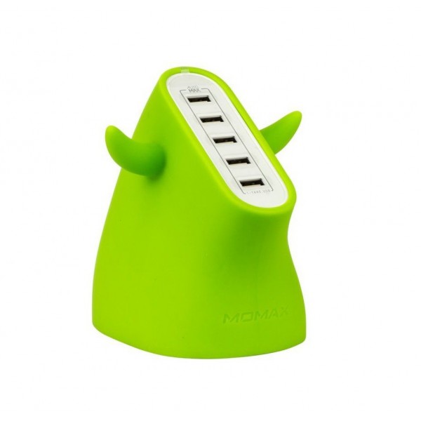 

Сетевое зарядное Momax U.Bull (40W) 5 USB 5 A Green