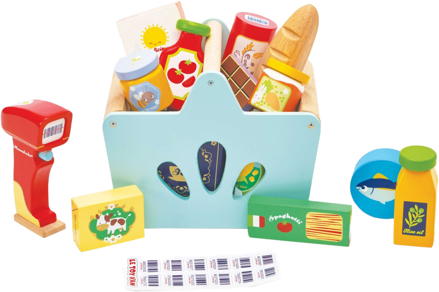 

Деревянный игровой набор Le Toy Van Корзина с продуктами и Сканер (TV326) (5060023413268)