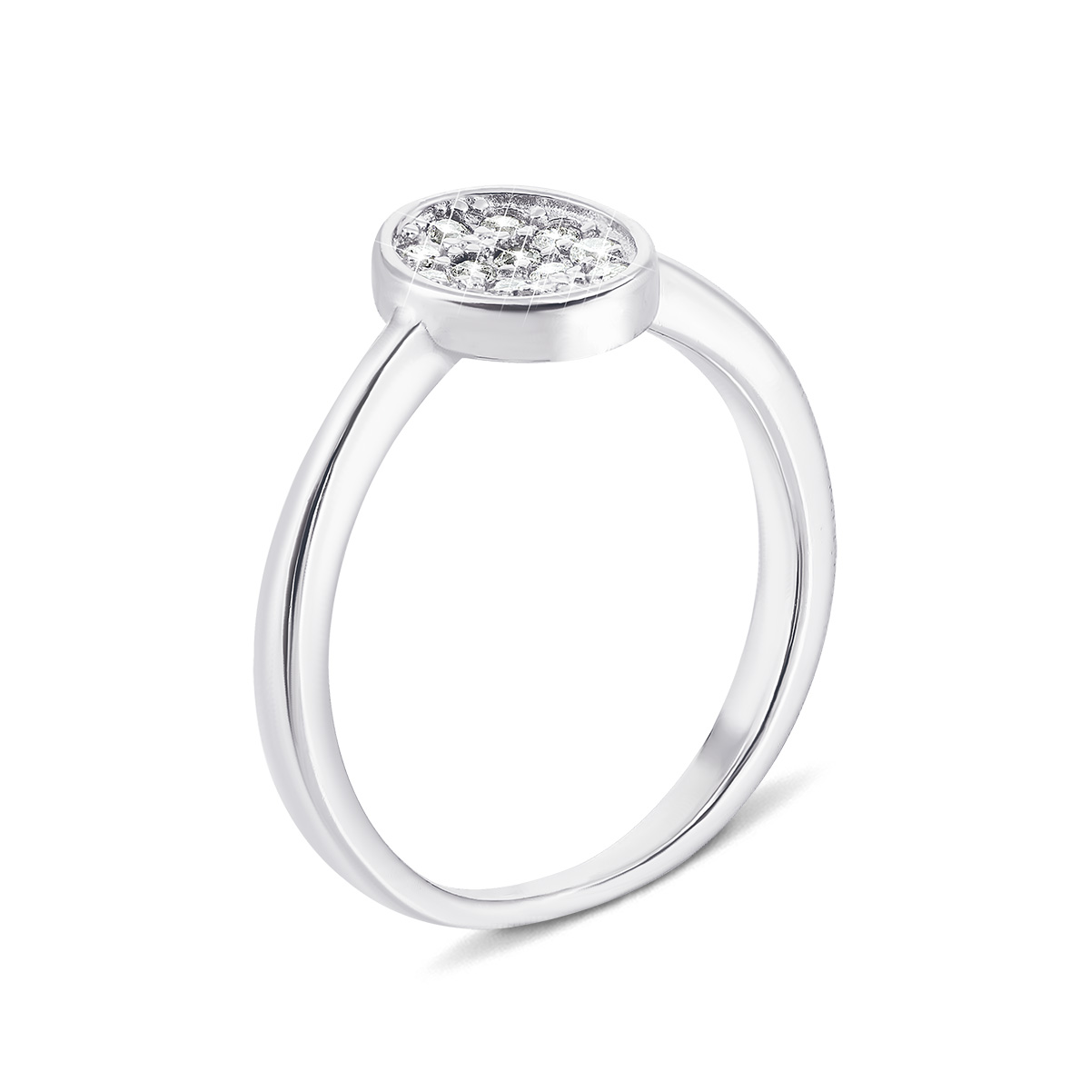 

Серебряное кольцо с фианитами 19 размер S637R