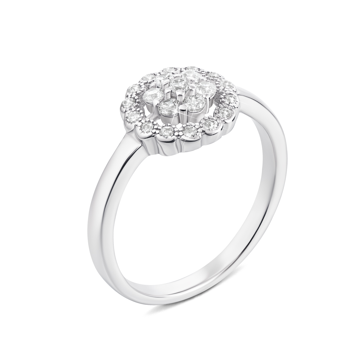 

Серебряное кольцо с фианитами 16.5 размер S276-R