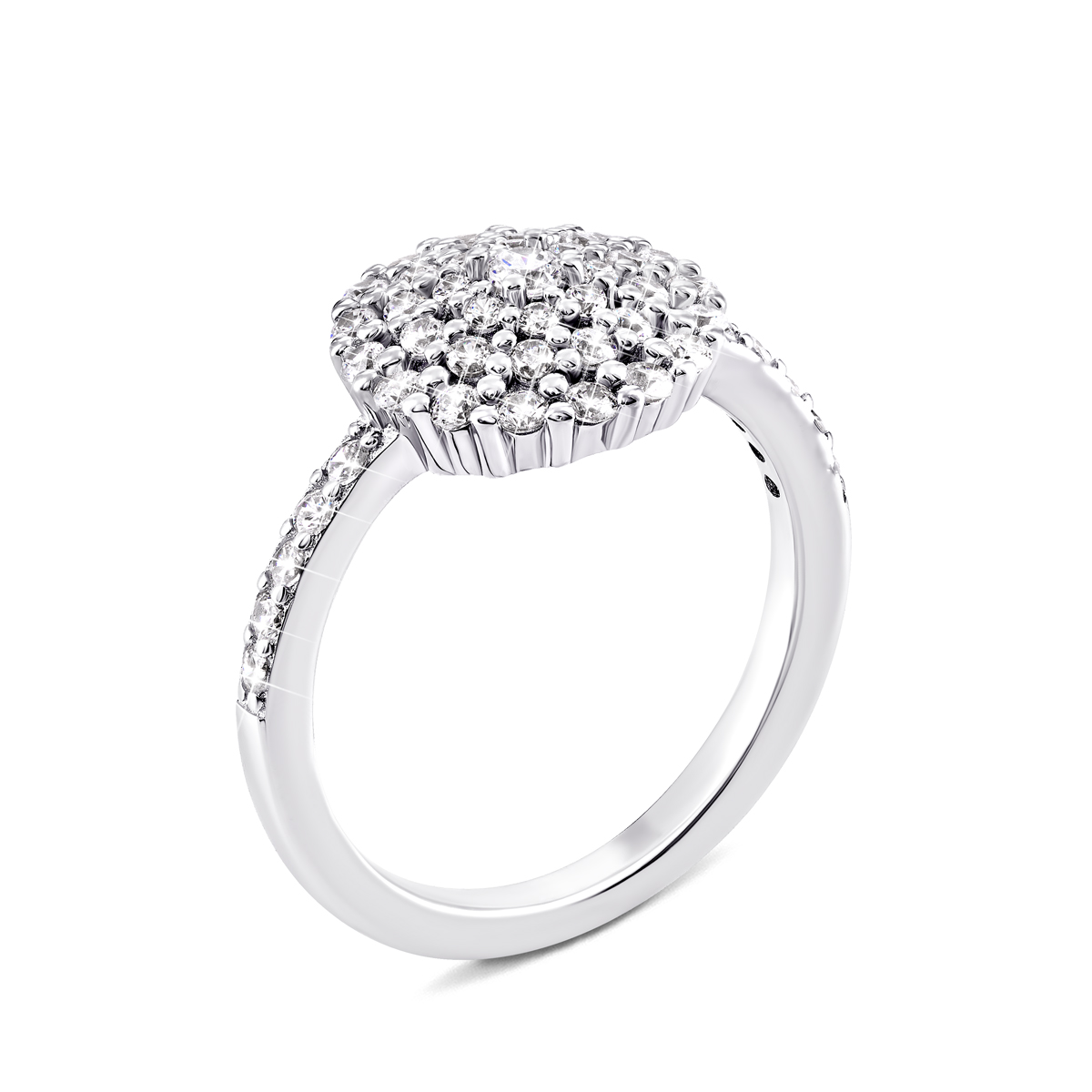 

Серебряное кольцо с фианитами 16 размер PSS1195R