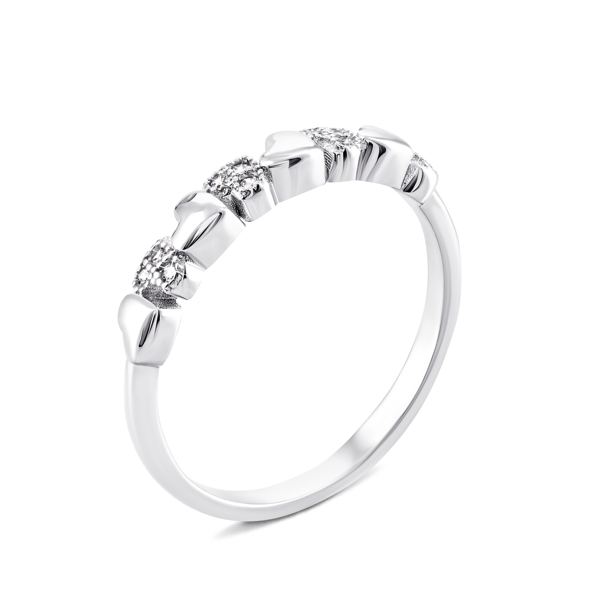 

Серебряное кольцо с фианитами 18 размер GR5580