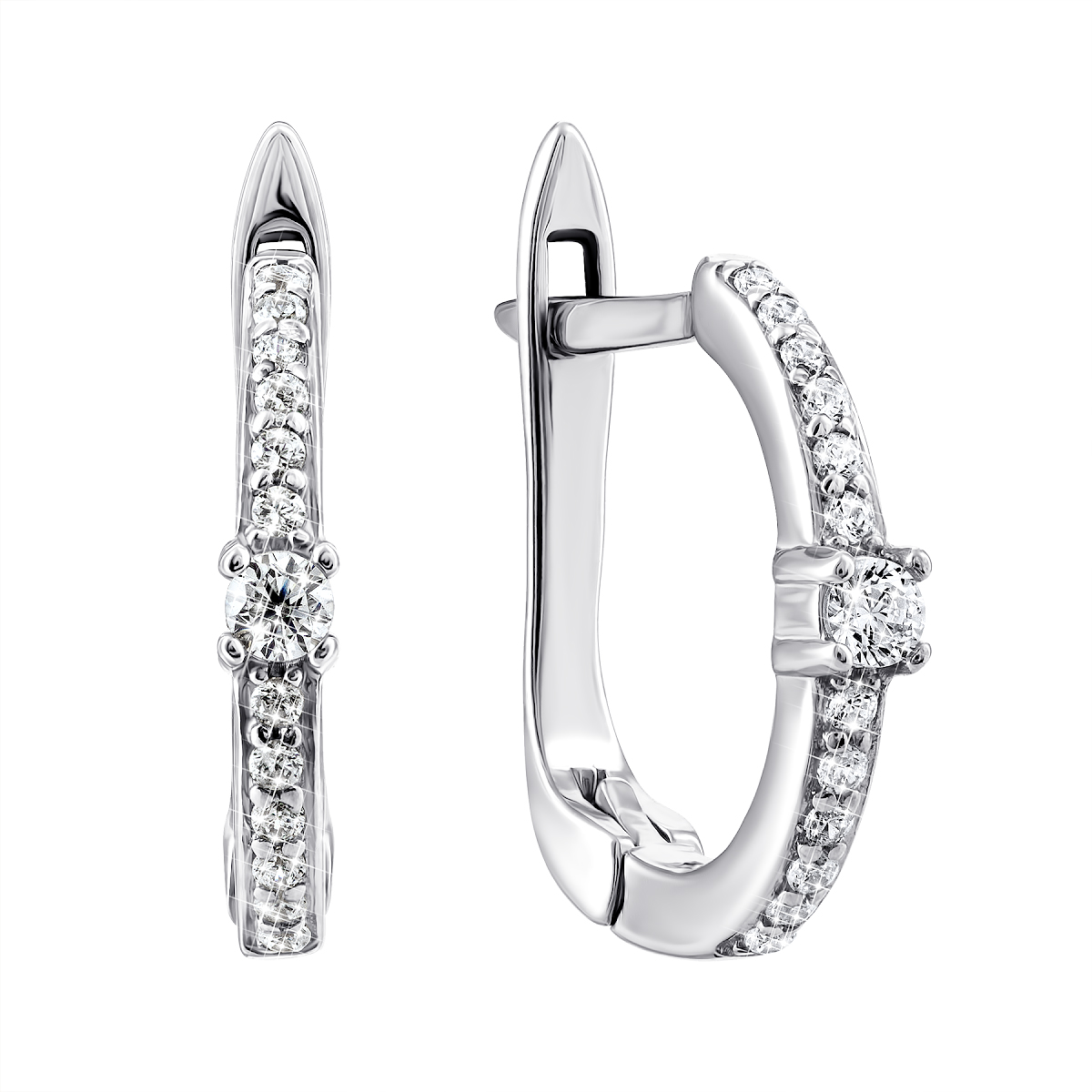

Серебряные серьги с фианитами ЛК-0105р