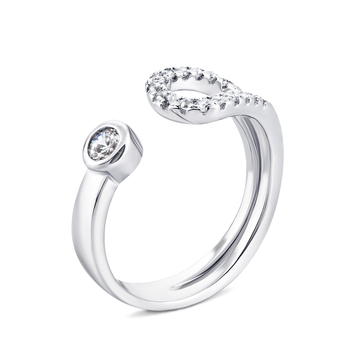 

Серебряное кольцо с фианитами LR1664