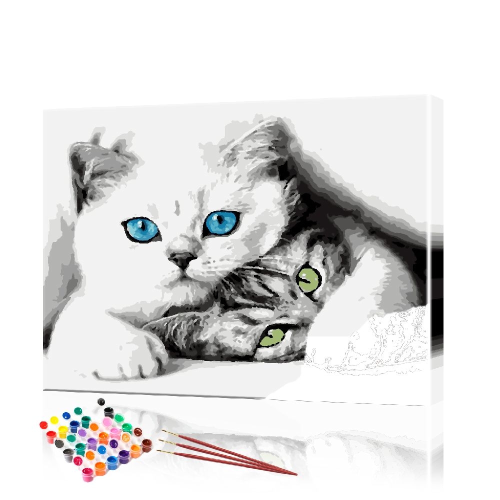 

Картина по номерам ArtSale "Коты" PBN0831 размер 40х50 см