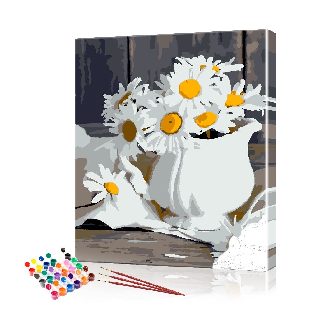 

Картина по номерам ArtSale "Ромашки в вазе" PBN0993 размер 40х50 см