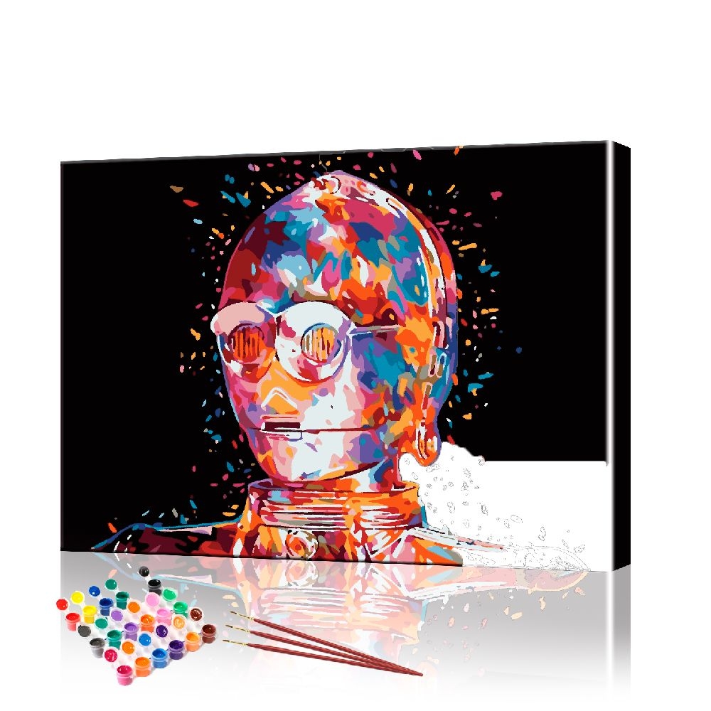 

Картина по номерам ArtSale "Робот C-3PO" PBN0729 размер 40х50 см