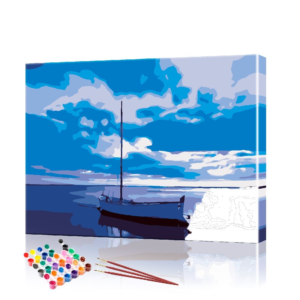 

Картина по номерам ArtSale "Одинокая яхта" PBN0613 размер 40х50 см