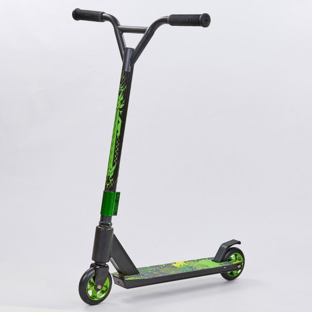 

Трюковый самокат Stunt Scooter 300 колеса 100 мм метал зеленый