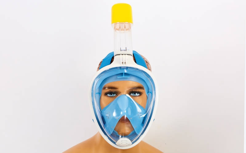 

Маска для снорклинга с дыханием через нос M2068G-BL размер L/XL