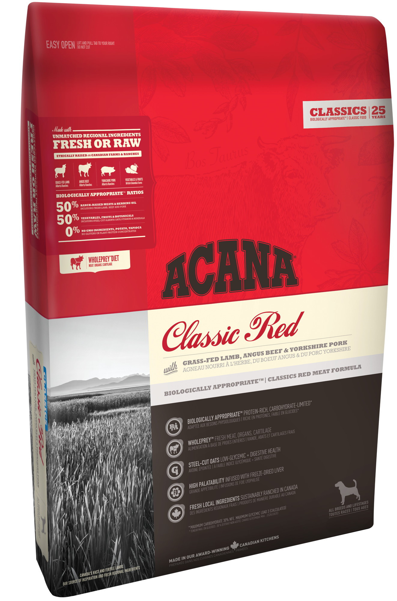 

Сухий Корм ACANA CLASSIC RED для собак всіх порід та всіх стадій життя з м’ясом бичків, поросят та ягнят 17 кг (064992561178) (a56117)
