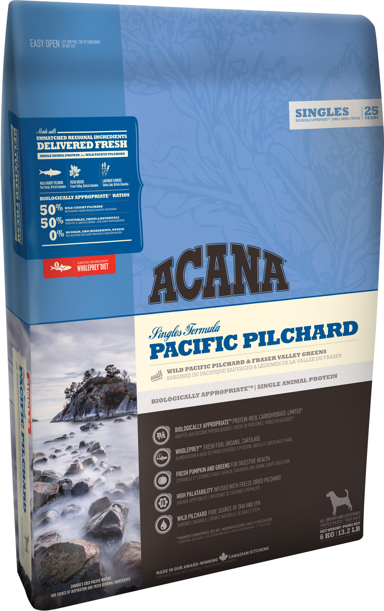 

Сухий Корм ACANA PACIFIC PILCHARD для собак всіх порід та всіх стадій життя з тихоокеанської сардини 6 Кг