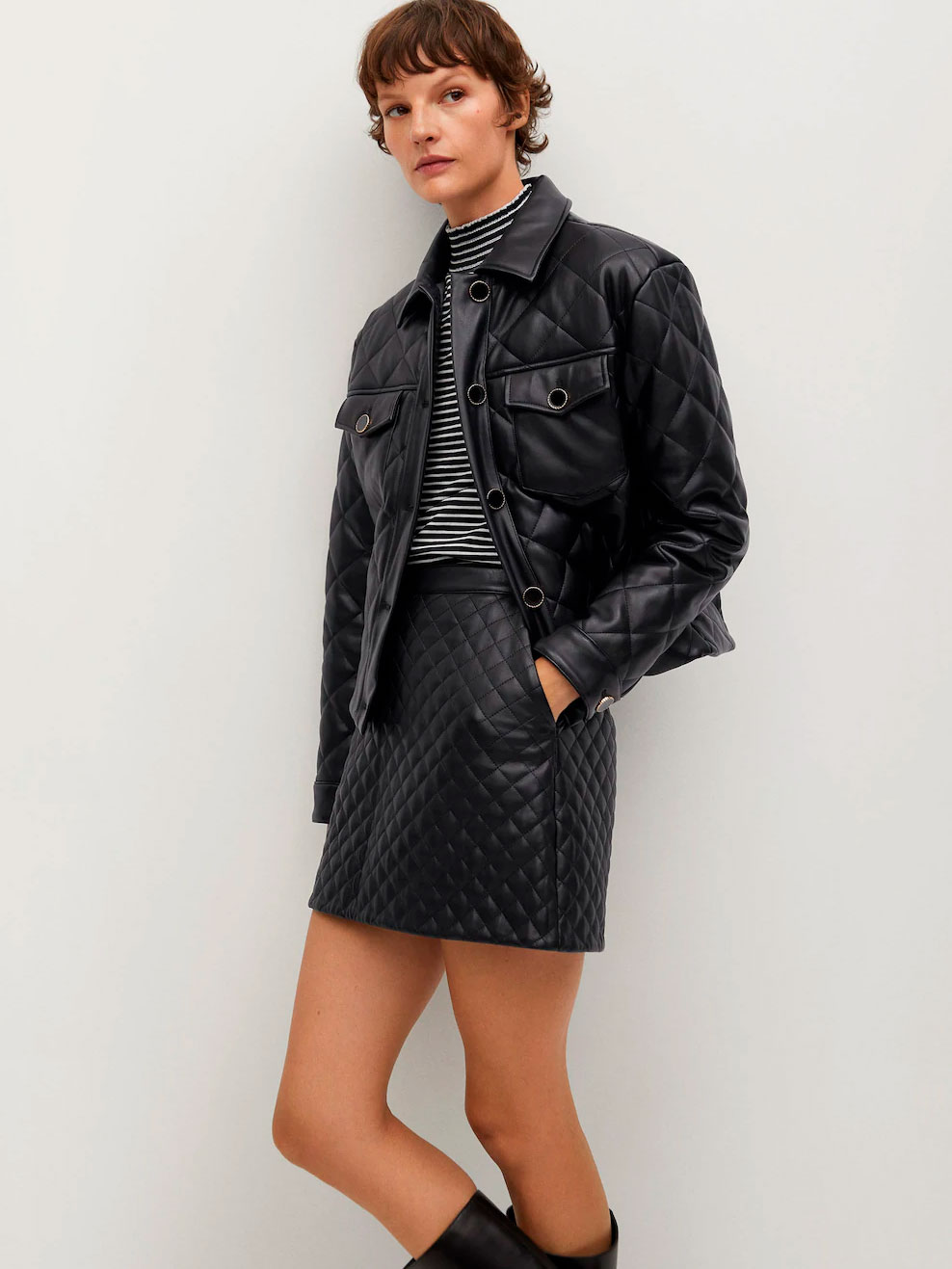 

Куртка из искусственной кожи Mango 87060536-99 L