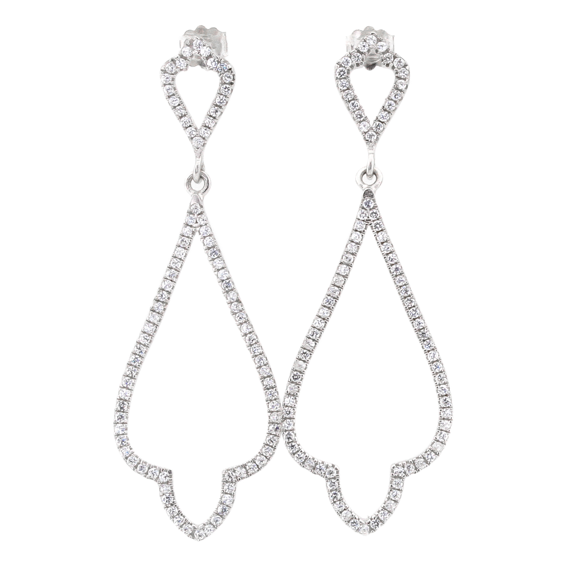 

Серебряные серьги с фианитами C12567 Диамант